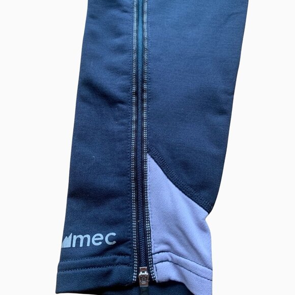 MEC Navy Blue Leggings Women’s Medium Zip Ankle Activewear - Picture 2 of 5